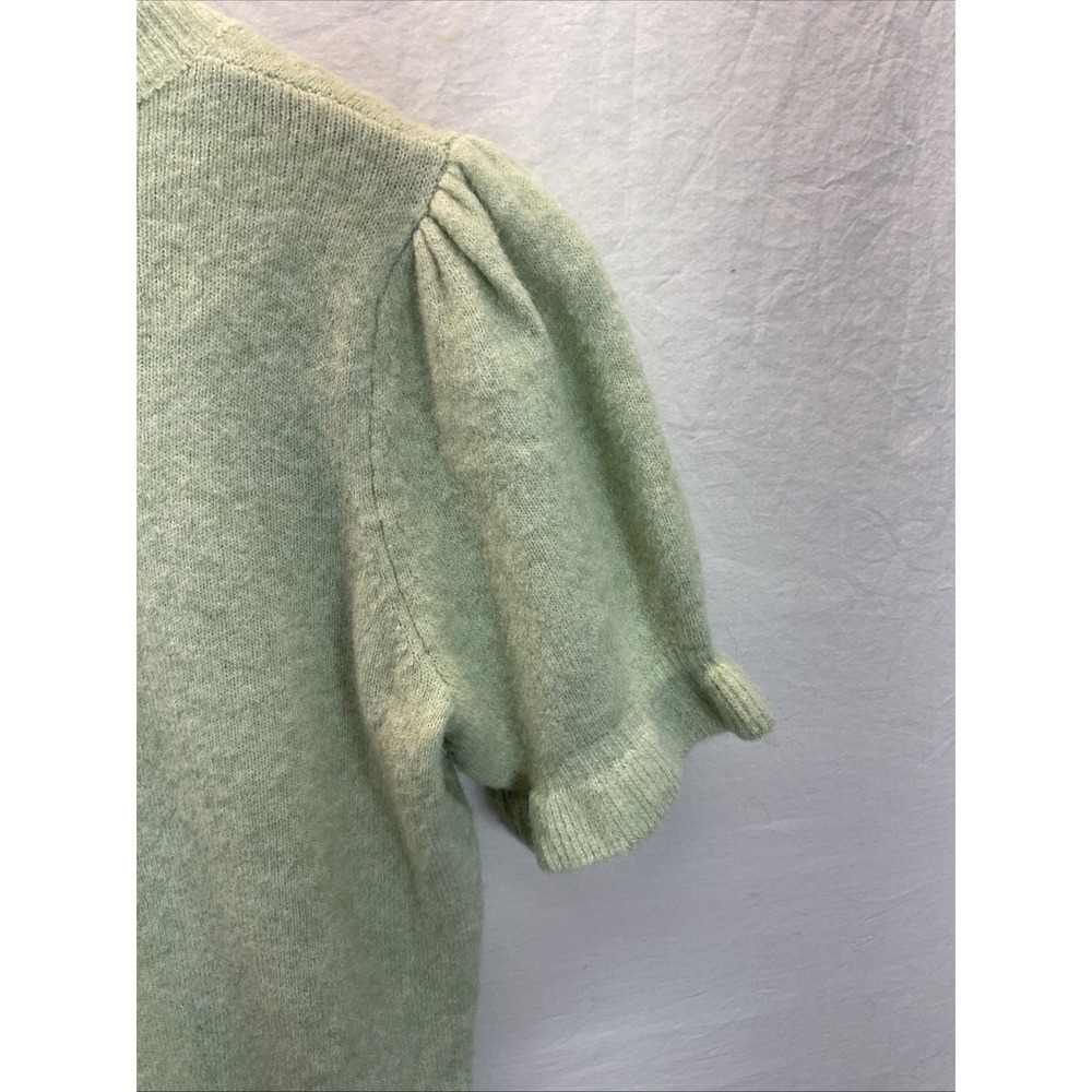 Rails Sage Green Short-Sleeve Ruffle Hem Sweater Cardigan SM preppy dainty - Picture 3 of 9